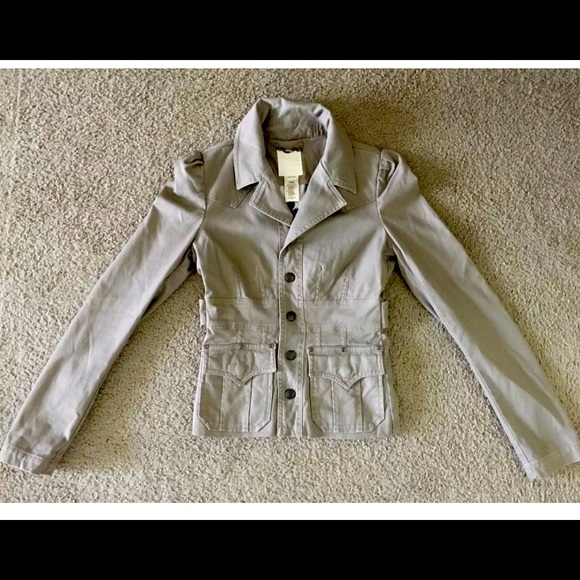 DIESEL Army Military FIELD SAFARI Jacket XS Classic 97% Cotton Denim pockets - Picture 2 of 12